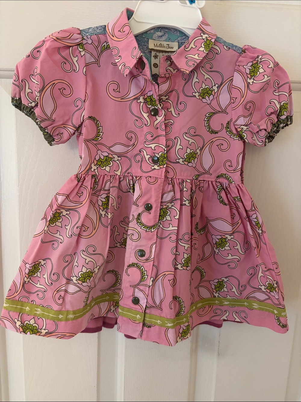Matilda Jane Pink Floral Print Button-Front Peplum Top with pants